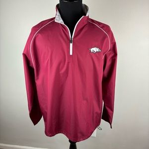 Russell Athletic Arkansas Razorbacks Lightweight Jacket Mens Medium Windbreaker